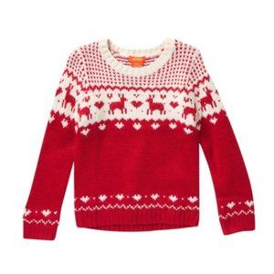 NWOT RED AND WHITE REINDEER SWEATER